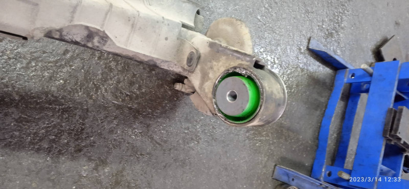 Beam silent block, rear suspension, press-fitted