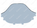 Snowmobile windshield, Rys 113, Código de product 50-44-435Pc, Poliuretano, Imagen №1