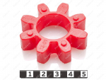 Piñón de acoplamiento elástico 55*27*14 (8 vigas), Código de product 33-01-1147, Poliuretano, PU54/M95/amarillo, Imagen №1