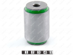 Low control arm silent block, front suspension, pressed-in, Código de product 7-06-0211, Poliuretano, PU54/M80/verde, Imagen №1