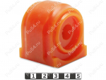 Stabilizer bushing, rear suspension.  ID =15 mm, Código de product 15-01-415, Poliuretano, PU54/M71/naranja, Imagen №1