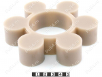 Piñón de acoplamiento elástico 140*64*30 (6 vigas, d 36), Código de product 33-01-1119, Poliuretano, PU54/M92/красный, Imagen №1