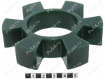 Piñón de acoplamiento elástico 108*55*23, Código de product 33-01-995, Poliuretano, PU54/K80/verde oscuro, Imagen №1
