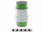 Lower lateral control arm silent block, rear suspension, pressed-in, Código de product 3-06-1781, Poliuretano, PU54/M80/verde, Imagen №1