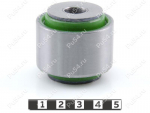 Hub silent block, rear suspension (to swinging arm), pressed-in, Código de product 1-06-2101, Poliuretano, PU54/M80/verde, Imagen №1