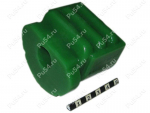 Control arm rear silent block, front suspension, Código de product 24-08-2007, Poliuretano, PU54/M80/зеленый, Imagen №1