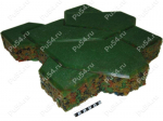 Paving tile (patterned), Código de product 34-05-002, Poliuretano, PU54/E65/verde, Imagen №1