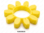 Вставка упругой муфты эластичная (звездочка) 255*127*42, Código de product 33-01-11572, Poliuretano, PU54/M95/желтый, Imagen №1