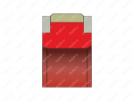 Уплотнение поршня 70x55x11 аналог K19 070-055 KASTAS, Código de product 70-08-977102, Poliuretano, PTFE+POM+PU87M, Imagen №1