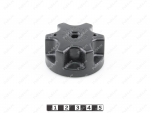 Perilla de Estrella (6 rayos, tuerca M8), Código de product 36-00-030, Poliuretano, PU54/M80/negro, Imagen №1
