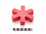 Вставка упругой муфты эластичная (звездочка) 65,5*28,8*14,5, Código de product 33-01-1504, Poliuretano, PU54/M92/красный, Imagen №1