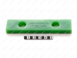 Пластина стопорная с отверстиями 10*25*115, Código de product 33-01-1423-1, Poliuretano, PU54/M80/зеленый, Imagen №1