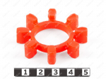 Вставка упругой муфты D49 x d24,5 x H10, аналог BIPEX 53, Código de product 33-01-1869, Poliuretano, PU54/M92/красный, Imagen №1