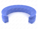 Уплотнение VA-025, VA-25 22х30х7,5 V-ring 25, VA-ring 25 PU, K14-025 A KASTAS, Código de product 70-08-910017, Poliuretano, PU54/M87/синий, Imagen №1