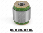 Low control arm silent block, rear suspension, pressed-in, Código de product 16-06-1531, Poliuretano, PU54/M80/зеленый, Imagen №1