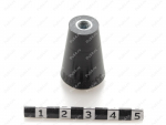 Handle tapered with internal threaded hole M5, Código de product 33-99-9040, Poliuretano, PU54/M80/черный, Imagen №1