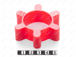 Вставка упругой муфты 67*38*21, Código de product 33-01-1910, Poliuretano, PU54/M92/красный, Imagen №1