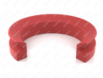 Уплотнение 210x235x25, аналог SKF 220 VA R, Código de product 70-08-910001, Poliuretano, PU54/M92/красный, Imagen №1