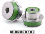 Front eye of the high control arm silent blocks (set, 2 pcs), rear suspension, Código de product 1-20-5801, Poliuretano, PU54/M80/verde, Imagen №1