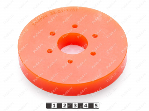 Колесо D 110 х d 30 х H 17, Código de product 33-01-1731, Poliuretano, PU54/M72/оранжевый, Imagen №1