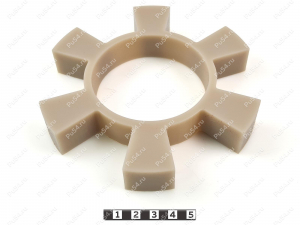 Вставка упругой муфты эластичная (звездочка) 150*80*23, Código de product 33-01-1318, Poliuretano, PU54/M92/красный, Imagen №1