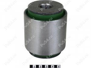 Control arm rear silent block, rear suspension, OD=74, Código de product 31-06-0361, Poliuretano, PU54/M80/verde, Imagen №1