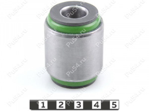Buje del brazo de arrastre de la suspensión trasera, Código de product 12-06-22771, Poliuretano, PU54/M80/verde, Imagen №1