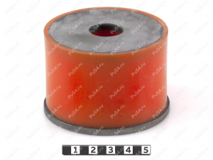 Vibration mount D 77 x d 21 x h 53, Código de product 33-01-1265, Poliuretano, PU54/M72/оранжевый, Imagen №1