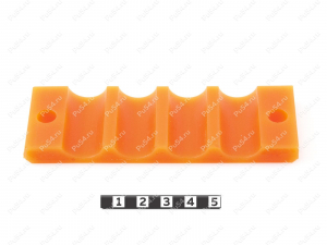 Soporte para tuberías 4 plazas, Código de product 33-01-585, Poliuretano, PU54/M71/naranja, Imagen №1
