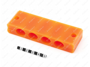 Soporte para tuberías 4 plazas, Código de product 33-01-585, Poliuretano, PU54/M71/naranja, Imagen №2