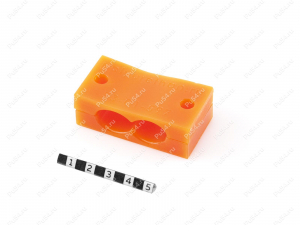 Soporte para tuberías de 2 plazas (diámetro de la tubería - 24), Código de product 33-01-597, Poliuretano, PU54/M71/negro, Imagen №2