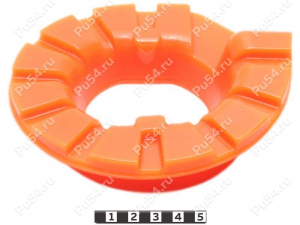 Spring lower spacer, rear suspension, Código de product 2-12-090, Poliuretano, PU54i/K72/темно-оранжевый, Imagen №2