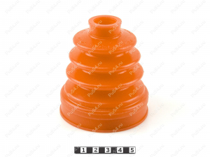 CV-joint dust boot (inner), front suspension, Código de product 25-05-005, Poliuretano, PU54/E72/rojo, Imagen №3