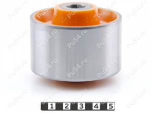 Rear gearbox mounting silent block, Código de product 3-12-995, Poliuretano, PU54/M71/naranja, Imagen №1