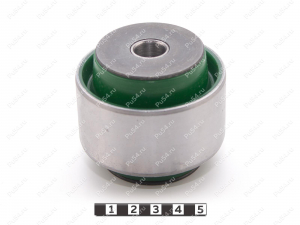 Сайлентблок продольного рычага задней подвески запрессованный, Código de product 1-06-6001, Poliuretano, PU54/M80/зеленый, Imagen №1