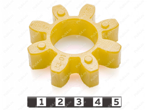 Piñón de acoplamiento elástico 55*27*14 (8 vigas), Código de product 33-01-1147, Poliuretano, PU54/M95/amarillo, Imagen №2