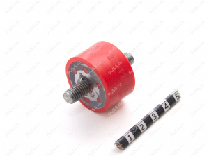 Виброопора D33 x H 20(М8), Código de product 33-12-031, Poliuretano, PU54/K65/красный, Imagen №1