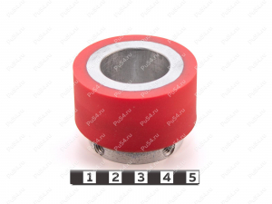 Ролик D50+-0.5 x d40 x H25+-1(восстановление), Código de product 333-01-1142, Poliuretano, PU54/K65/красный, Imagen №2