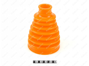 CV joint outer/inner dust boot, Código de product 55-05-017, Poliuretano, PU54/M71/naranja, Imagen №1