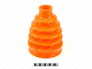 CV joint outer dust boot, front suspension., Código de product 55-05-015, Poliuretano, PU54/M71/naranja, Imagen №1