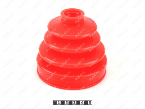 CV-joint dust boot (outer), front suspension, Código de product 7-05-003, Poliuretano, PU54/E72/rojo, Imagen №2