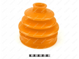 CV-joint dust boot, Código de product 7-05-005, Poliuretano, PU54/M71/naranja, Imagen №2
