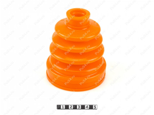 CV-joint dust boot (inner), front suspension, Código de product 8-05-011, Poliuretano, PU54/M71/naranja, Imagen №1