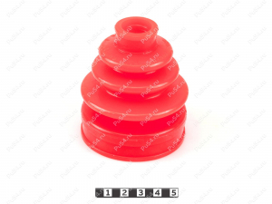 CV-joint dust boot (outer), front suspension, Código de product 9-05-007, Poliuretano, PU54/E72/rojo, Imagen №2