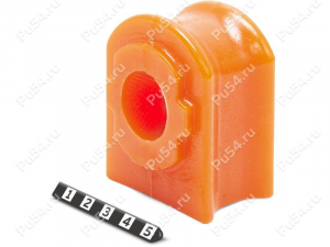 Stabilizer bushing, rear suspension, ID =24,5 mm, Código de product 1-01-883, Poliuretano, PU54/M71/naranja, Imagen №1