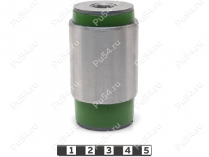 Low control arm silent block, rear suspension (hub), pressed-in, Código de product 13-06-0131, Poliuretano, PU54/M80/verde, Imagen №1