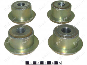 Steering rack silent blocks set (4pcs), Código de product 2-20-100, Poliuretano, Imagen №1