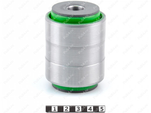 Buje trasero, brazo inferior trasero, presionado, Código de product 10-06-1911, Poliuretano, PU54/M80/verde, Imagen №1