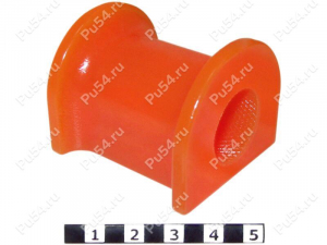 Stabilizer bushing, front suspension, ID =22 mm, Código de product 15-01-2183, Poliuretano, PU54i/K72/темно-оранжевый, Imagen №1