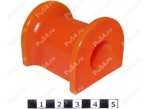 Stabilizer bushing, front suspension, ID =21mm, Código de product 15-01-2187, Poliuretano, PU54i/K72/темно-оранжевый, Imagen №1